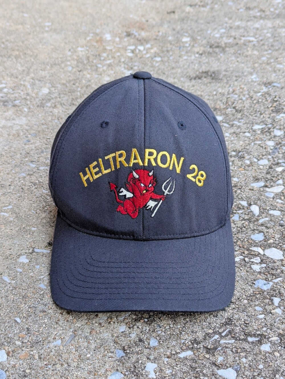 Heltraron 28 Navy Cap with Red Devil Embroidery